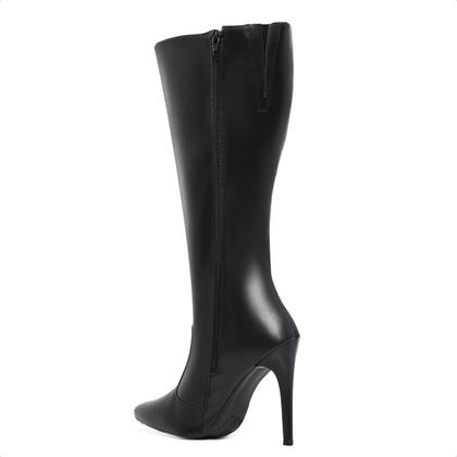 Imagem de Bota Feminina Montaria Bico Fino De Salto Alto