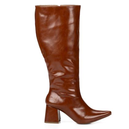 Imagem de Bota Feminina Montaria Cano Longo Caramelo Lisa