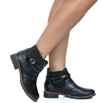 Imagem de Bota Feminina Montaria Chelsea Ajuste Elástico Estilo Shoes