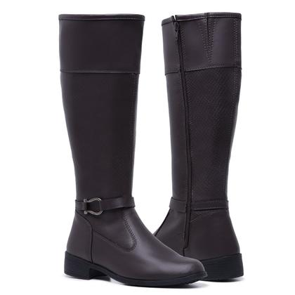 Imagem de Bota Feminina Montaria de Cano Longo com Ziper Moda Inverno Schiareli - Ref. 11070