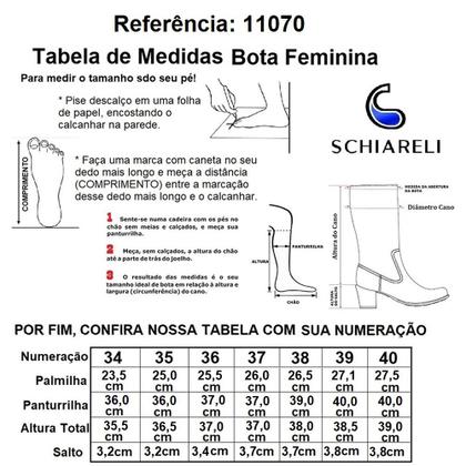Imagem de Bota Feminina Montaria de Cano Longo com Ziper Moda Inverno Schiareli - Ref. 11070
