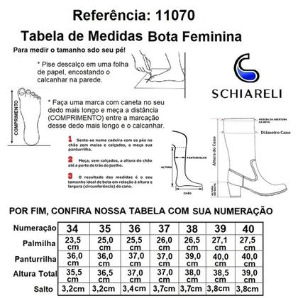 Imagem de Bota Feminina Montaria de Cano Longo com Ziper Moda Inverno Schiareli - Ref. 11070