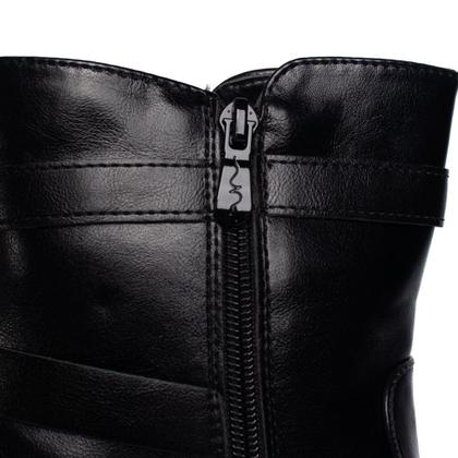 Imagem de Bota Feminina Mooncity Napa Matelassê Preto