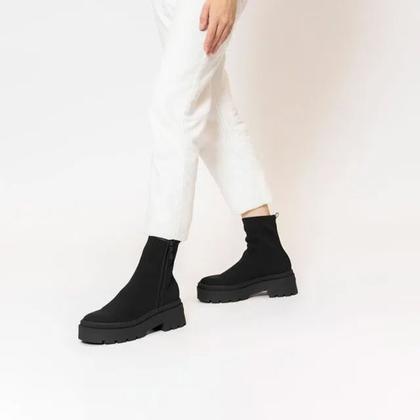 Imagem de Bota feminina petite jolie preta knit original pj6792