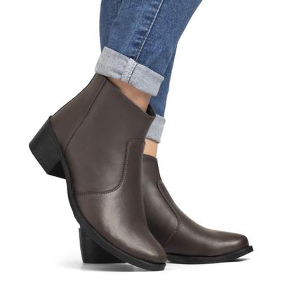 Imagem de Bota Feminina Pórtice Fivela Cano Curto Com Zíper