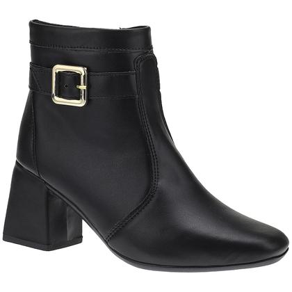 Imagem de Bota Feminina Salto Bloco Grosso Cano Curto Coturno Western