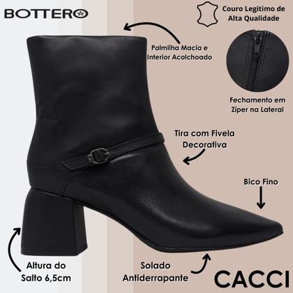 Imagem de Bota Feminina Salto Bloco Moderna Elegante Conforto Bottero