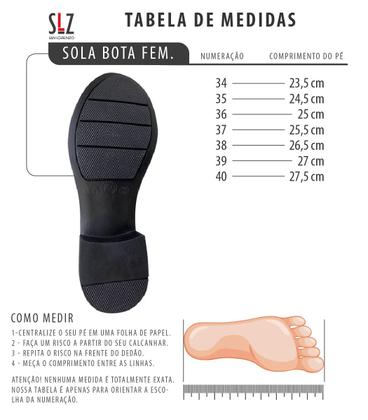 Imagem de Bota Feminina Salto Grosso Trabalho Confortável Macia Leve Preta Marrom Bico Redondo Elástico Modelo 6021