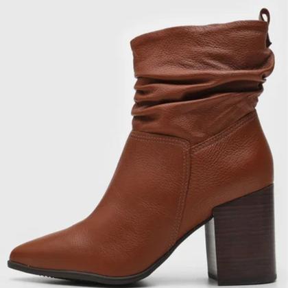 Imagem de Bota Feminina Slouchy Salto Grosso Bottero - Caramelo