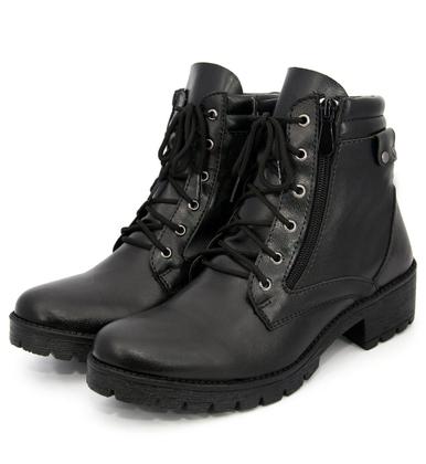 Imagem de Bota Feminina Tratorada Casual Zíper Lateral Cano Curto Modinha Preto