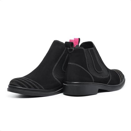Bota Feminina Vaquejada Chelsea Couro Costura No Bico 2027 - Sapattaria dos pés Imagem de Bota Feminina Vaquejada Chelsea Couro Costura No Bico 2027