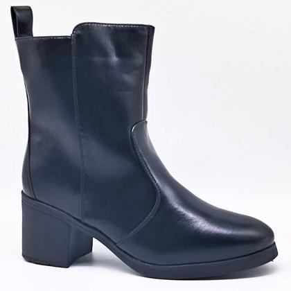 Imagem de Bota Feminino Mooncity Cano Baixo Salto Bloco Medio 73201