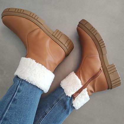 Imagem de Bota Forrada com Lã Feminina Pilar Tratorada Firezzi