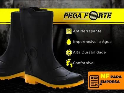 Imagem de Bota Galocha Borracha PVC Cano Médio Impermeável Pega Forte Grendene