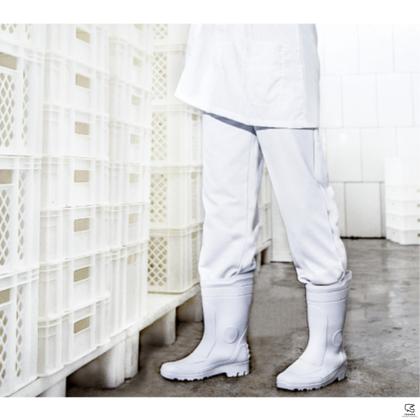 Imagem de Bota Galocha Branca Pvc Ideal Para Limpeza Açougue Industria