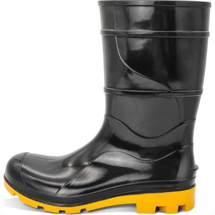 Imagem de Bota Galocha Cartom 210Sa Preta Solado Amarelo Cano Medio 35/36 Par 003148