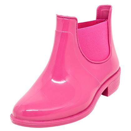 Imagem de Bota Galocha Infantil Menina Pink Preto Moderno Estilosa Moderna Macia Confortavel Antiderrapante 