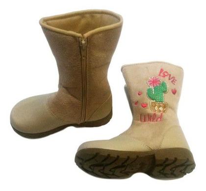 Imagem de Bota Glitter Infantil Feminina Botinha Pelúcia Minipasso