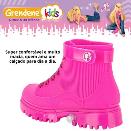 Imagem de Bota Grendene Kids Barbie Glamor 23098 Coturno Infantil de Menina