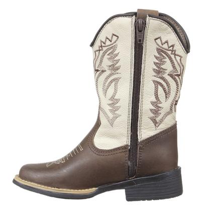 Imagem de Bota Infantil Bico Quadrado Fossil Café Cow Way 36674