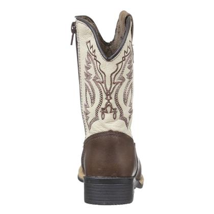 Imagem de Bota Infantil Bico Quadrado Fossil Café Cow Way 36674