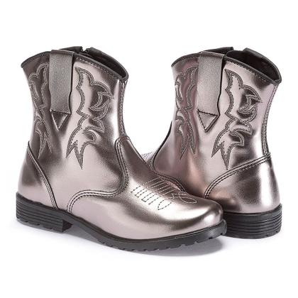 Imagem de Bota Infantil Country Texana Bordada Fashion Metalizada