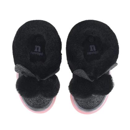 Imagem de Bota Infantil Menina Novopé 50001375 Preto/Rosa