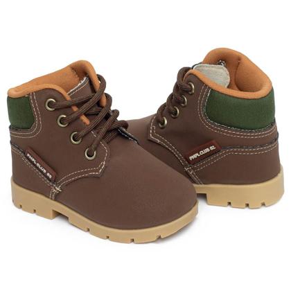 Imagem de Bota Infantil Menino Cano Curto Com Cadarço Inverno Pimpolho