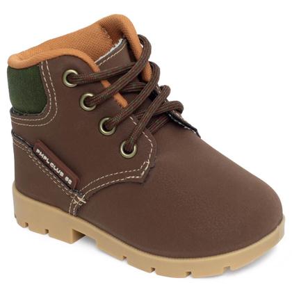 Imagem de Bota Infantil Menino Cano Curto Com Cadarço Inverno Pimpolho