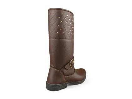 Imagem de Bota Infantil Montaria Fuffy Com Detalhe Dourado Cafe