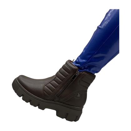 Imagem de Bota Kolosh C3362 Salto Flatform Tratorado Sem Cadarço Leve Feminino