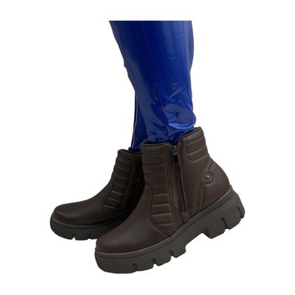 Imagem de Bota Kolosh C3362 Salto Flatform Tratorado Sem Cadarço Leve Feminino