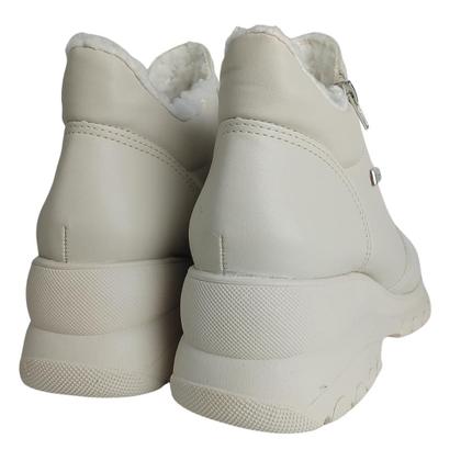 Imagem de Bota Lanin Napa Off White Peluciada Com Lã Pelinhos Tênis