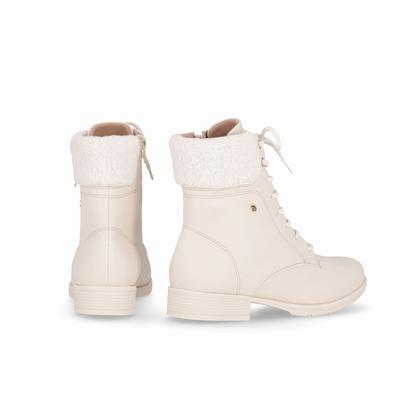 Imagem de Bota Leci Cano Médio Salto Baixo Off White