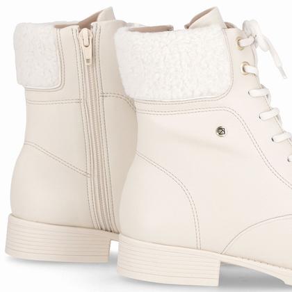 Imagem de Bota Leci Cano Médio Salto Baixo Off White