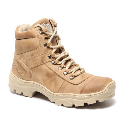 Imagem de Bota Masculina Adventure Em Couro Cano Curto Confortável Resistente Sola De Borracha Moda Elegante