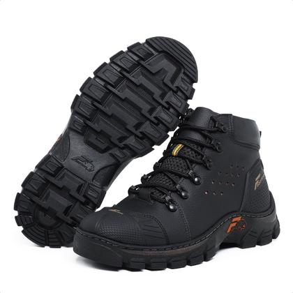 Imagem de Bota Masculina Bico Pvc Coturno Trabalho Botina Segurança