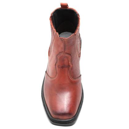 Imagem de Bota Masculina Cano Curto Country Couro Confortavel Elástico Café