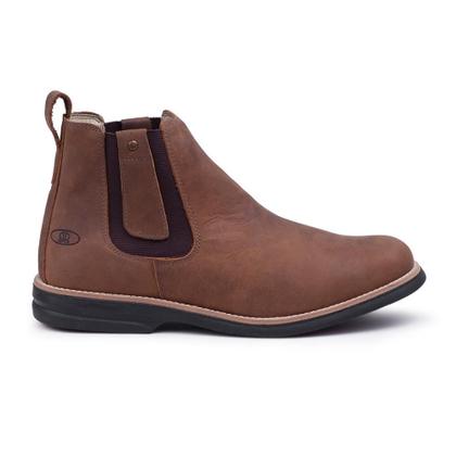 Imagem de Bota Masculina Cano Curto Couro Botina Chelsea Casual