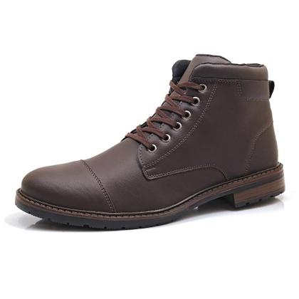 Imagem de Bota Masculina Casual Com Carteira Hencco Coturno Cano Baixo Confortável Macio Leve