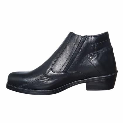 Imagem de Bota Masculina Casual Couro Legitimo BR2 Elastico Ziper Salto Baixo 202E