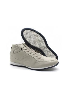 Imagem de Bota Masculina Casual em Couro com Elástico e Ziper Lateral NE-1008 Off-White