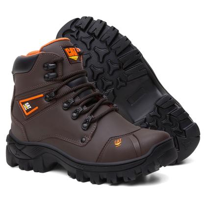 Imagem de Bota Masculina Cat Priime Segurança Em Couro Biqueira Em Pvc Com C.A