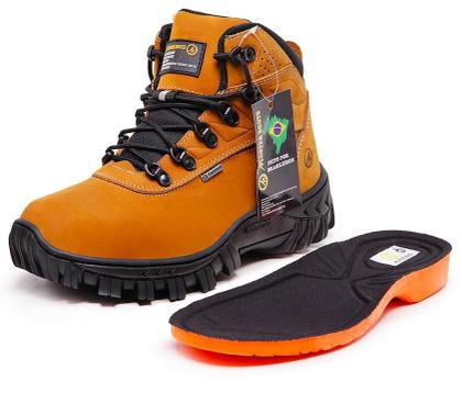 Imagem de Bota Masculina Com C.A 48.067 Master Boots Couro Laranja