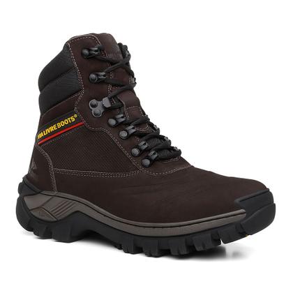 Imagem de Bota Masculina Coturno Alabama de Couro Premium Cor Café