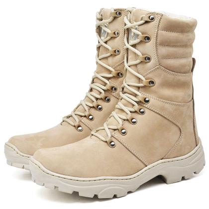 Imagem de Bota Masculina Couro Para Trabalho Cano Médio Adventure Confortável Motociclista Motoqueiro