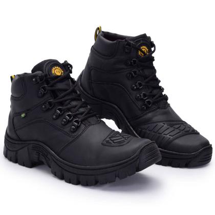 Imagem de Bota Masculina, Cuturno Masculino, Coturno Couro Legitimo Motoqueiro, Bombeiro, Policial, Direto de fabrica