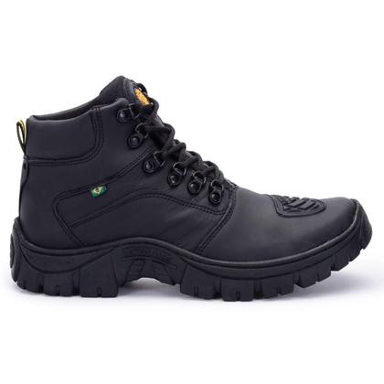 Imagem de Bota Masculina, Cuturno Masculino, Coturno Couro Legitimo Motoqueiro, Bombeiro, Policial, Direto de fabrica