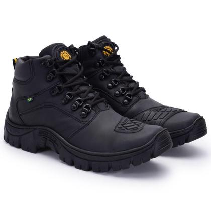 Imagem de Bota Masculina, Cuturno Masculino, Coturno Couro Legitimo Motoqueiro, Bombeiro, Policial, Direto de fabrica