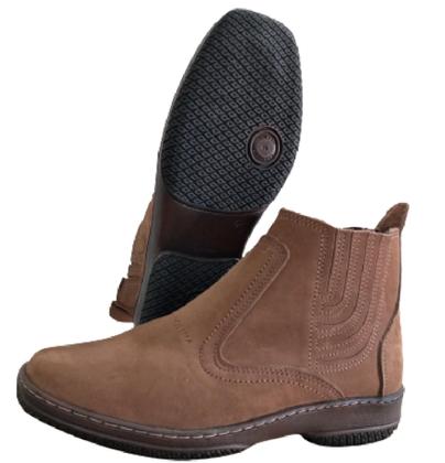 Imagem de Bota Masculina Em Couro Botina Country Casual Social Botinha Solado Borracha Costurado 2520 Rato